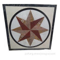 Mosaic art in waterjet marble pattern with polished surface finish